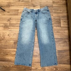 Hollister Low Rise Baggy Jeans Womens 14 W32 Regular 100% Cotton Y2K Style